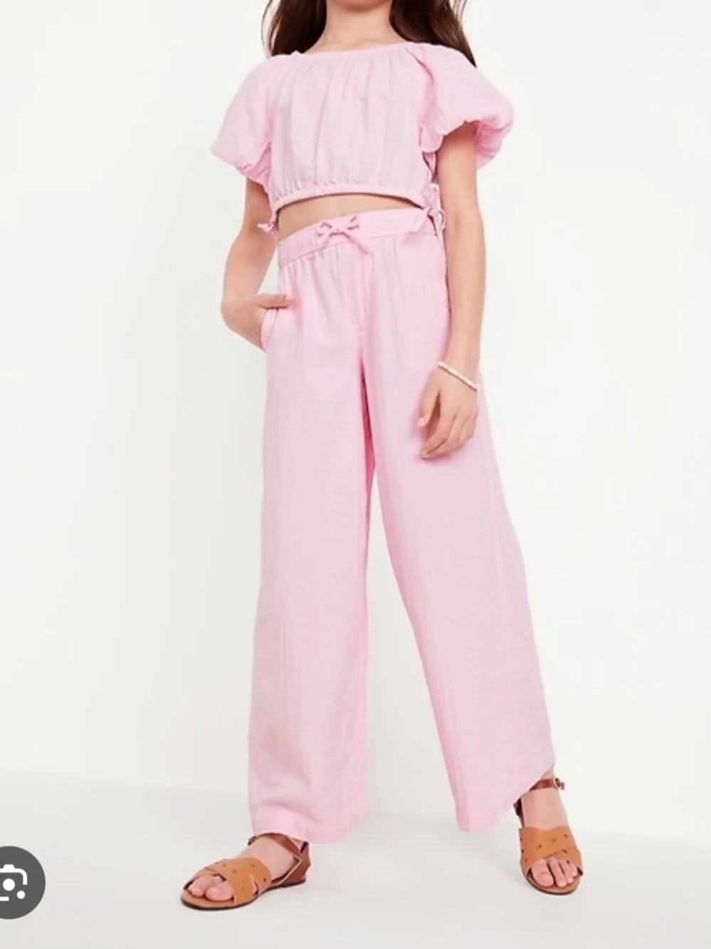 Old Navy Light Pink Girls' Two-Piece Top and Pants Set